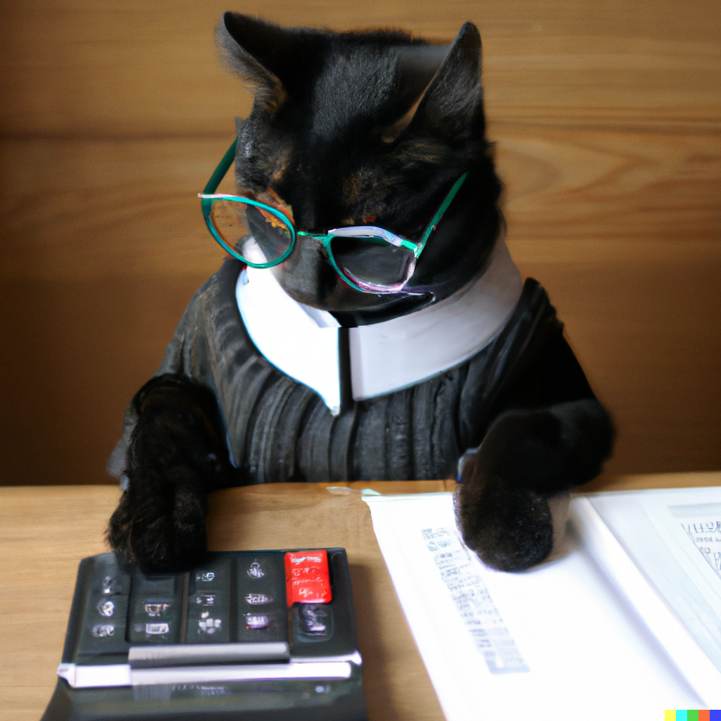 A black cat accountant